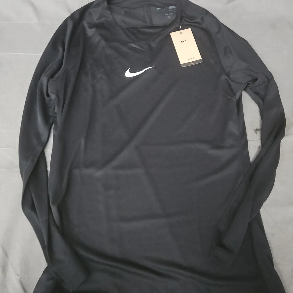 NIKE DRI-FIT SLIM FIT LONG-SLEEVE TOP, MEN'S, BLACK - LARGE