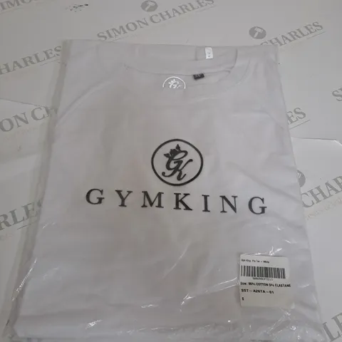 WHITE GYM KING PRO TEE SIZE S 