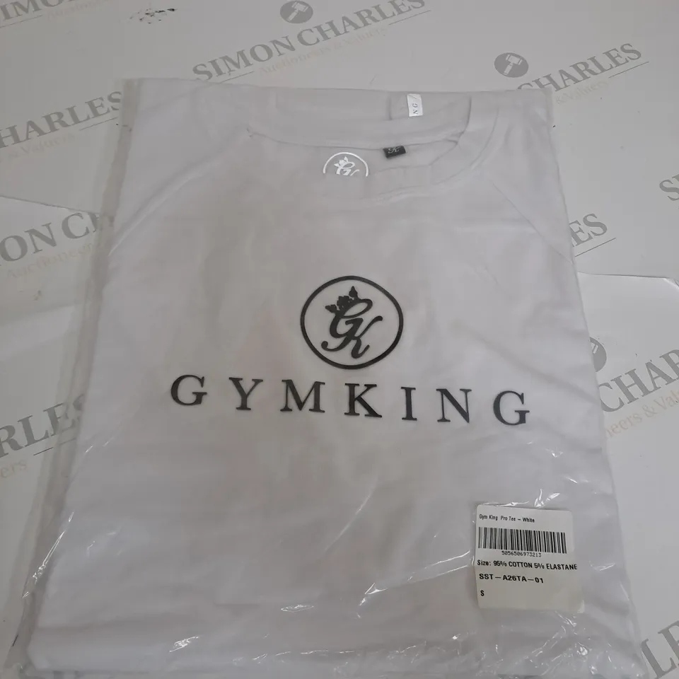 WHITE GYM KING PRO TEE SIZE S 