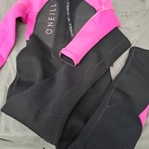 O'NEILL KIDS WETSUIT - BLACK AND PINK - AGE 6