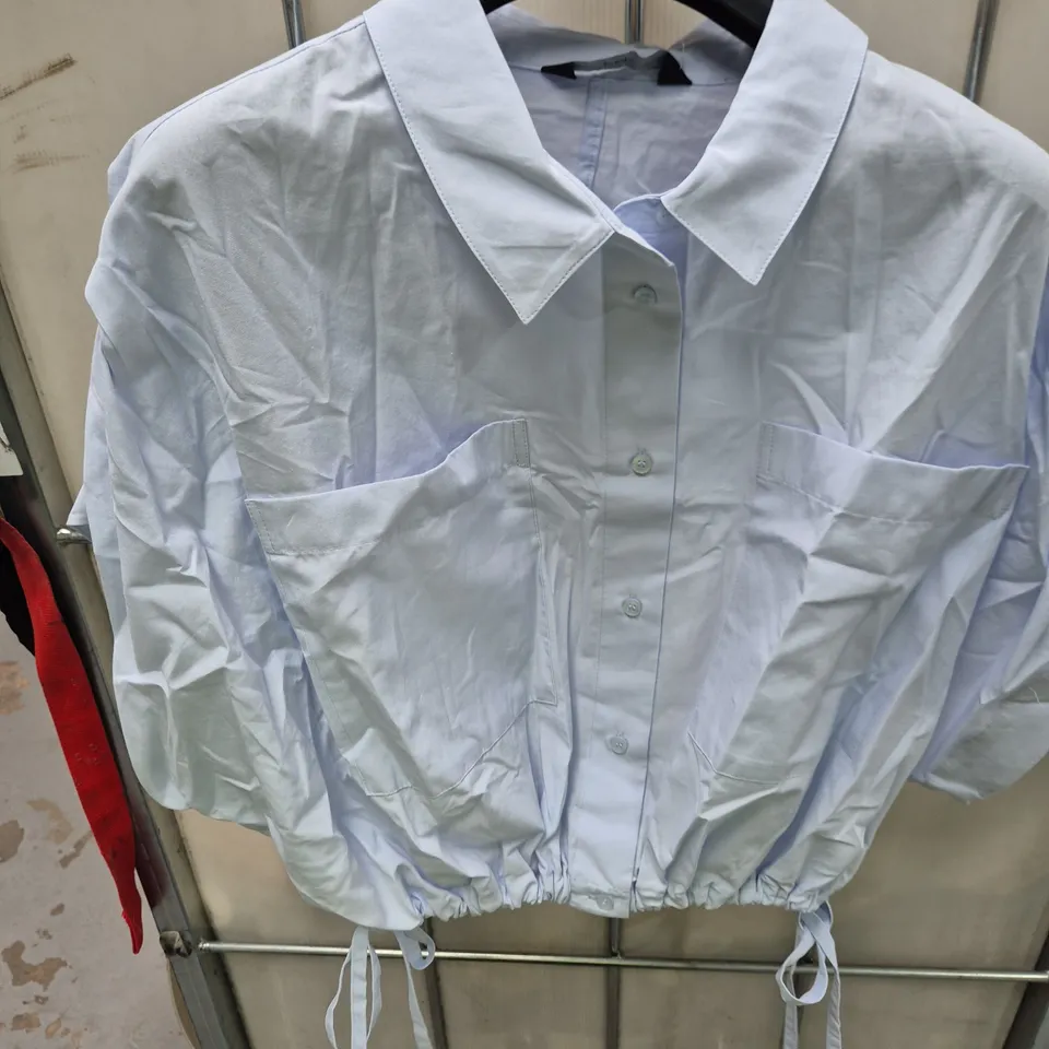F&F TESCO LIGHT BLUE BLOUSE - WOMEN'S SHIRT, SIZE UK 16