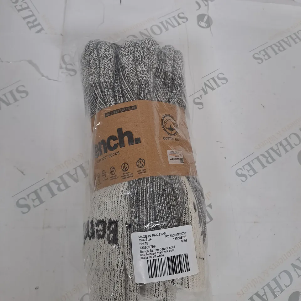 BAGGED BENCH BARRON SOCKS - X3