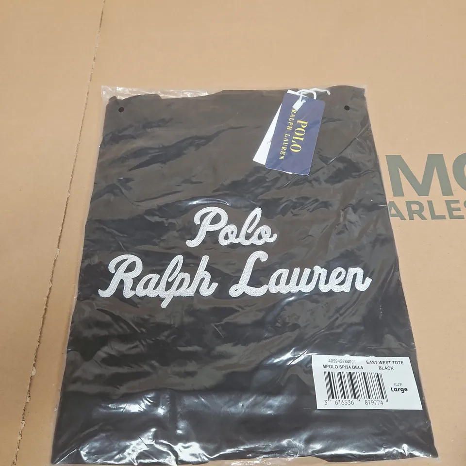 POLO RALPH LAUREN BLACK TEE– BLACK, LARGE