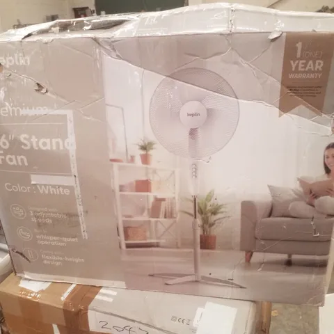 BOXED KEPLIN PREMIUM 16" STAND FAN - WHITE