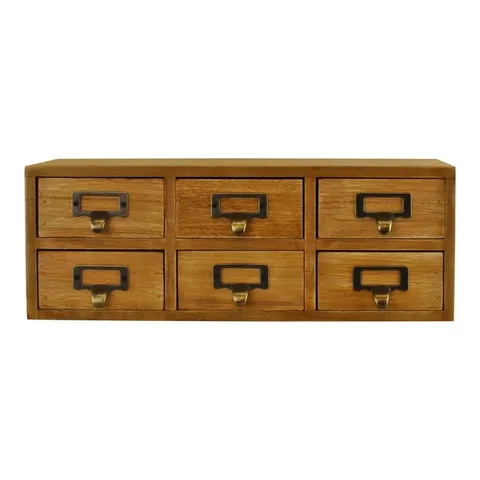 BOXED DEVRIES WOOD DESK ORGANISER WITH DRAWER
