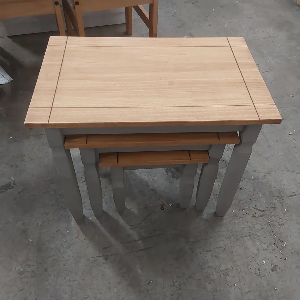 WOODEN NEST OF TABLES