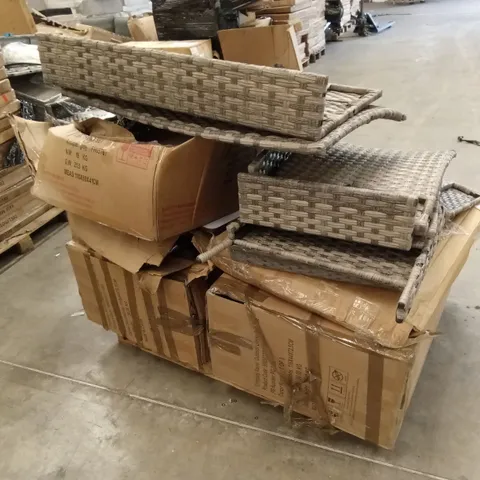PALLET OF ASSORTED INCOMPLETE GARDEN FURNITURE SETS, PIECES AND PARTS