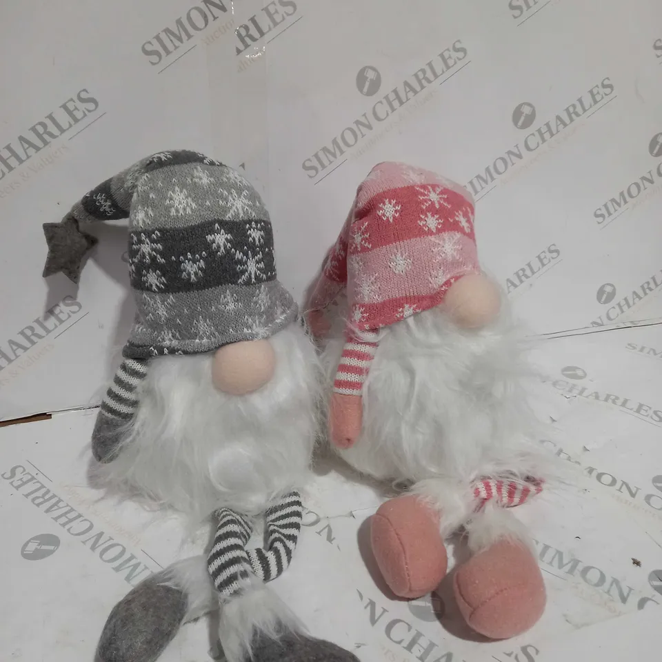 FESTIVE PAIR OF PRE-LIT GNOME DANGLY LEGS