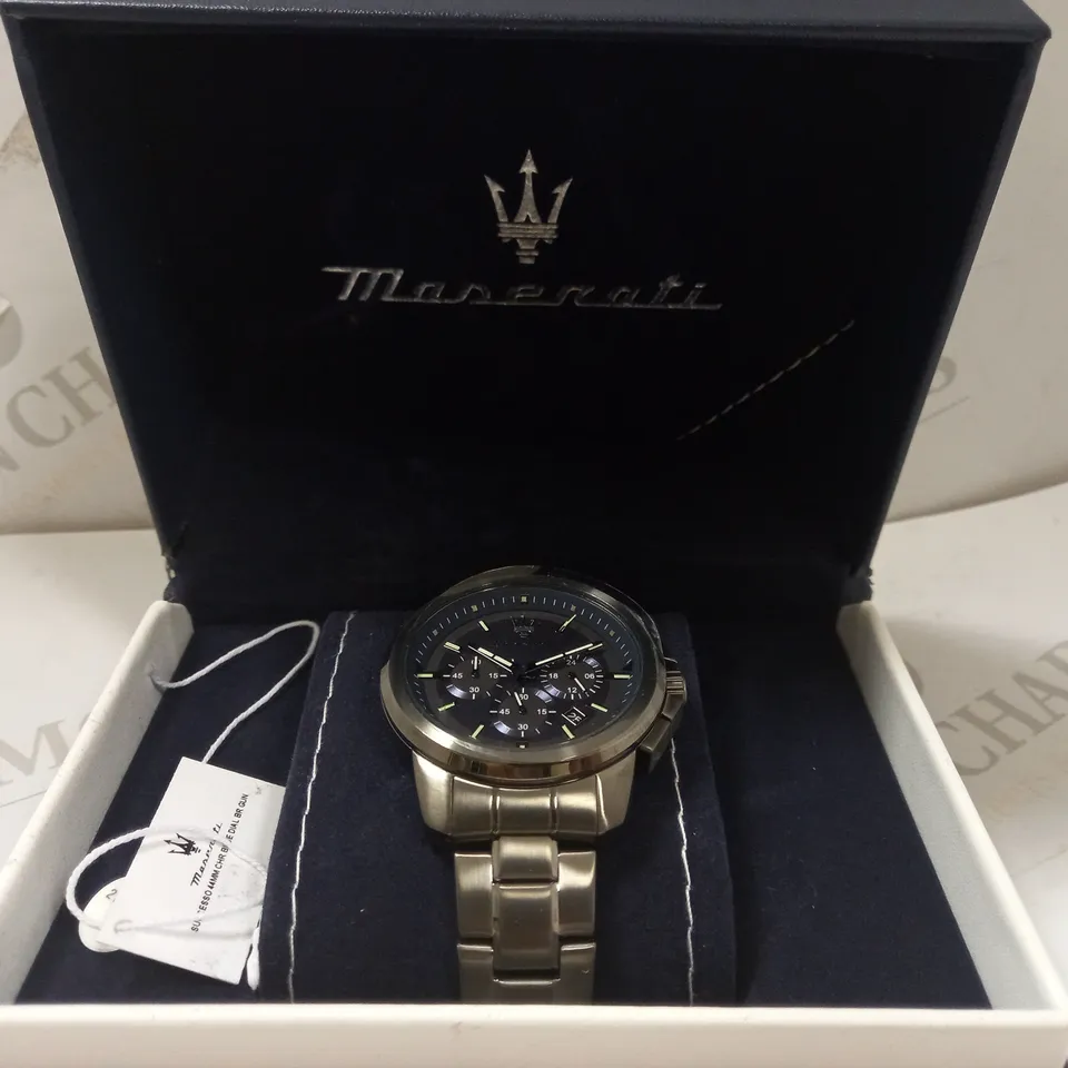 MASERATI SUCCESSO CHRONOGRAPH MENS STAINLESS STEEL WATCH RRP £189