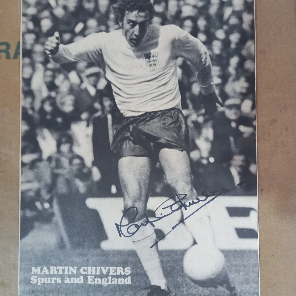 SMALL ASSORTMENT OF MARTIN CHIVERS SIGNED FOOTBALL PHOTOS