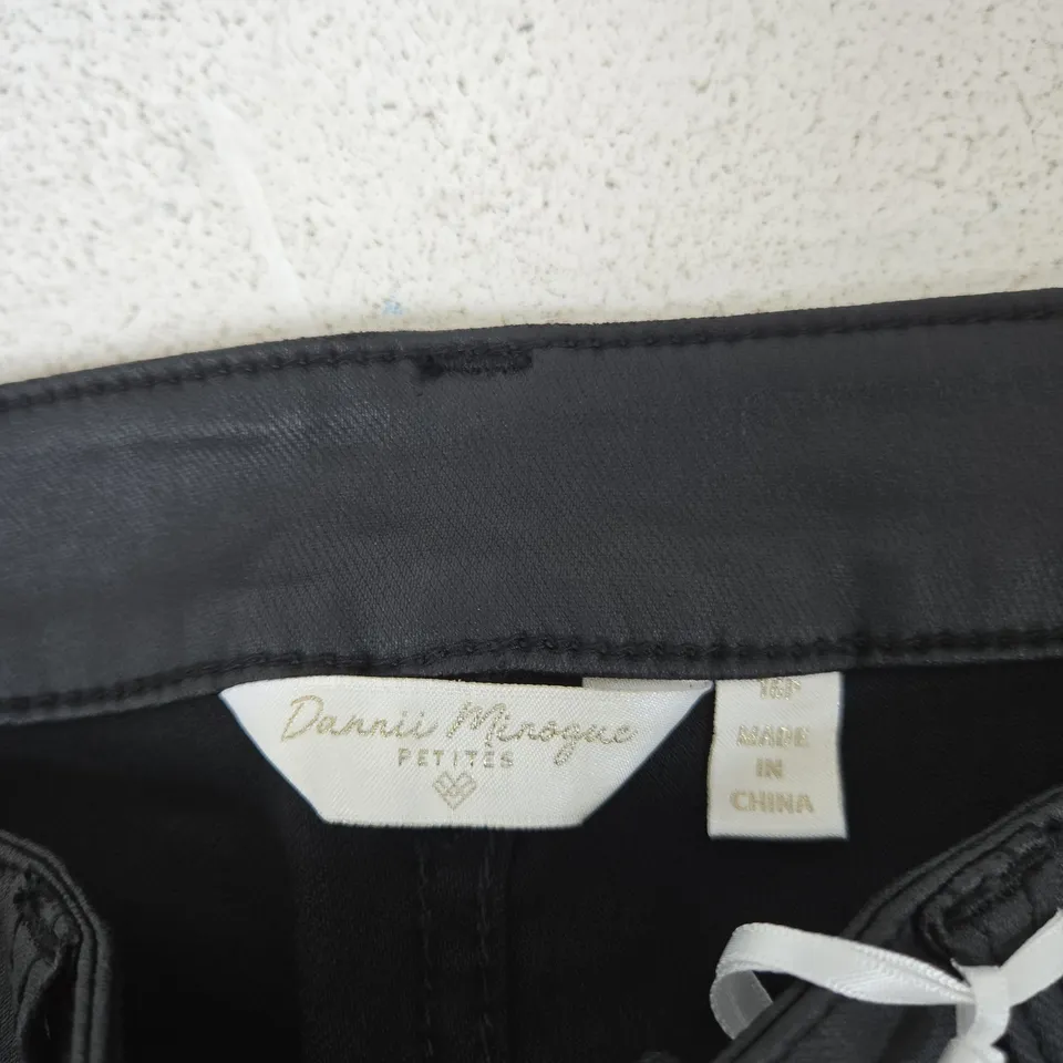 DANNII MINOGUE PETITES BLACK TROUSERS, UK 16P