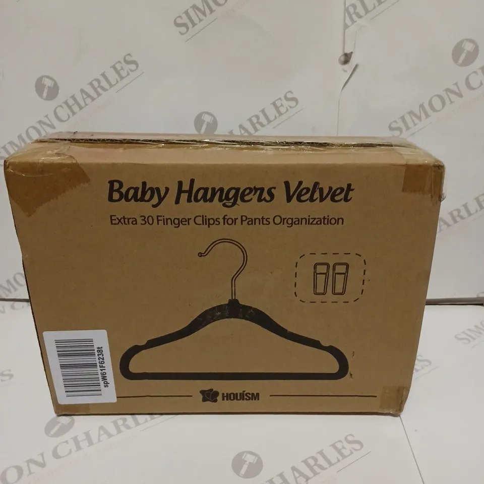 BOXED HOUISM VELEVET BABY HANGERS