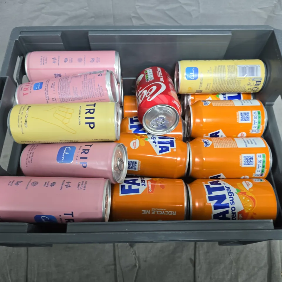 APPROX 4 ASSORETED DRINKS TO INCLUDE FANTA, COKE AND TRIP