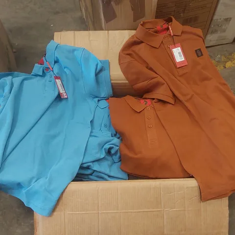 BOX CONTAINING APPROXIMATELY 34x LUKE POLO SHIRTS