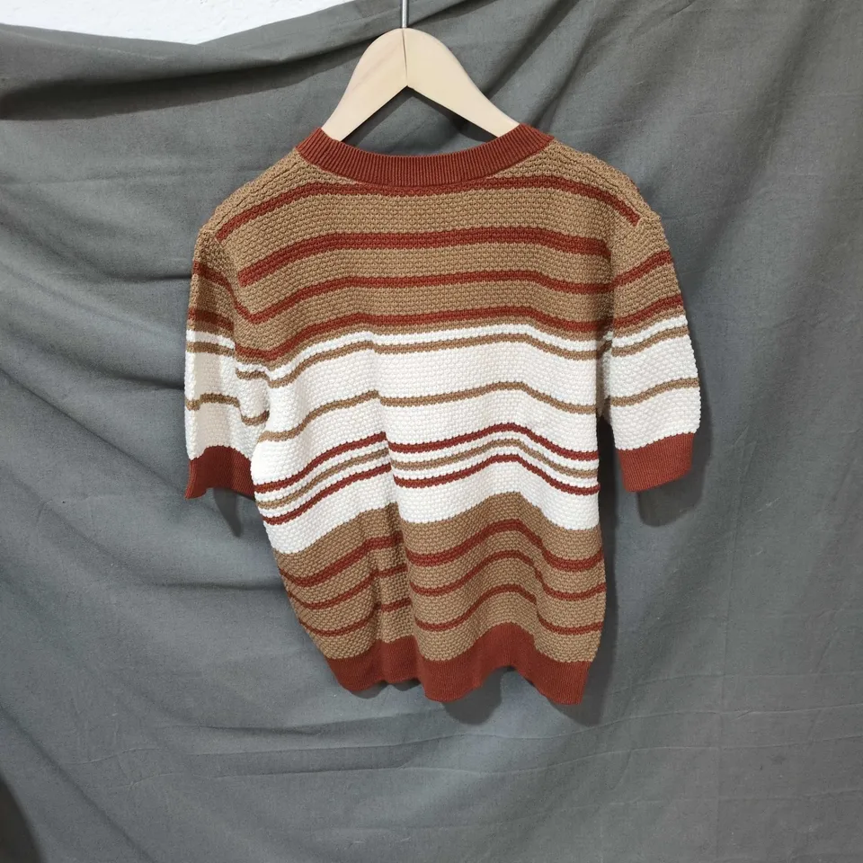 COMPTOIR DES COTONNIERS STRIPED KNIT JUMPER – WOMEN’S, SIZE L
