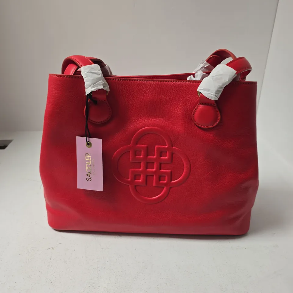 SADLER ROSIE RED REAL LEATHER HANDBAG