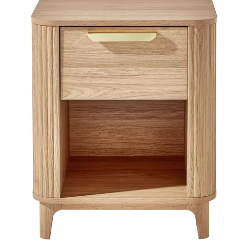 CARINA 1 DRAWER BEDSIDE CHEST - OAK - COLLECTION ONLY