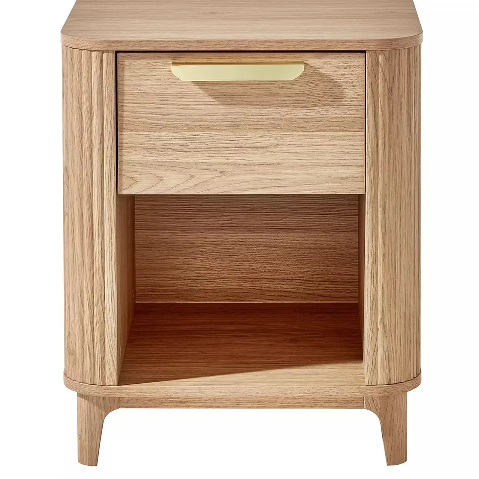 CARINA 1 DRAWER BEDSIDE CHEST - OAK - COLLECTION ONLY