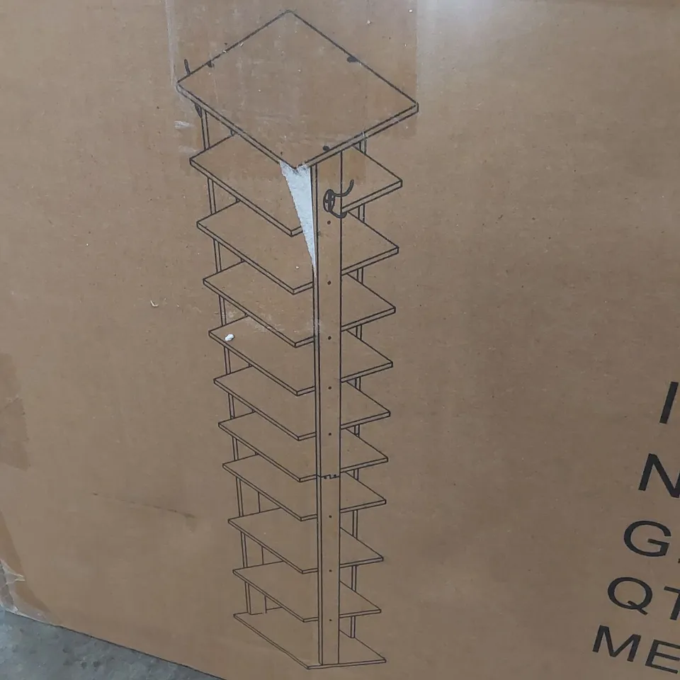 BOXED 10 PAIR SHOE RACK (1 BOX)