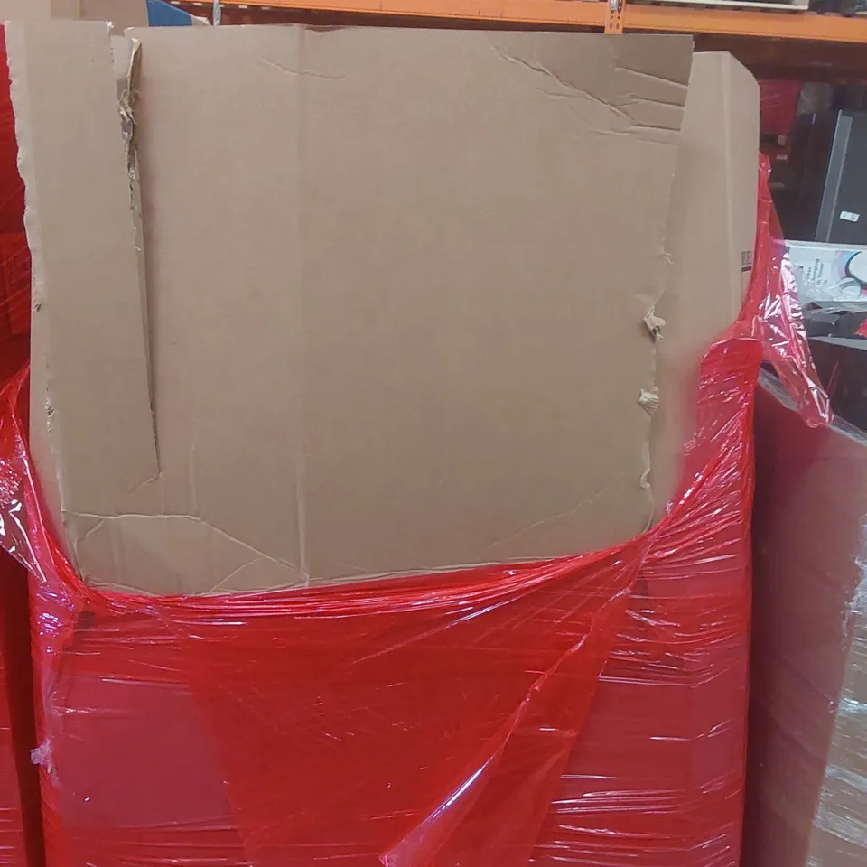 PALLET CONTAINING A VERY LARGE QUANTITY OF ASSORTED ITEMS INCLUDING: OFFICE CHAIR (MISSING WHEELS), LAWNMOWER, GOVEE CONE TREE LIGHTS ECT