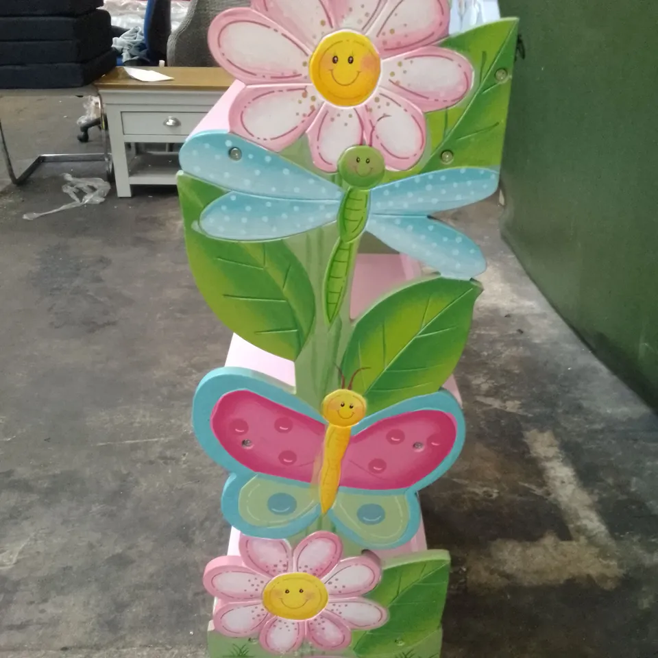 DESIGNER KIDS FLORAL BOOKSHELF WITH DRAWER