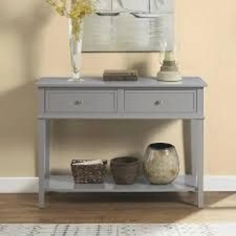 BOXED FRANKLIN CONSOLE TABLE GREY