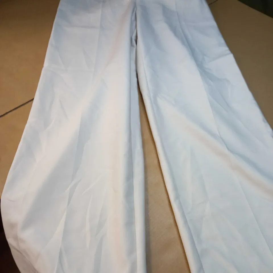 ZARA CREAM WIDE LEG WOMENS TROUSERS - MEDIUM