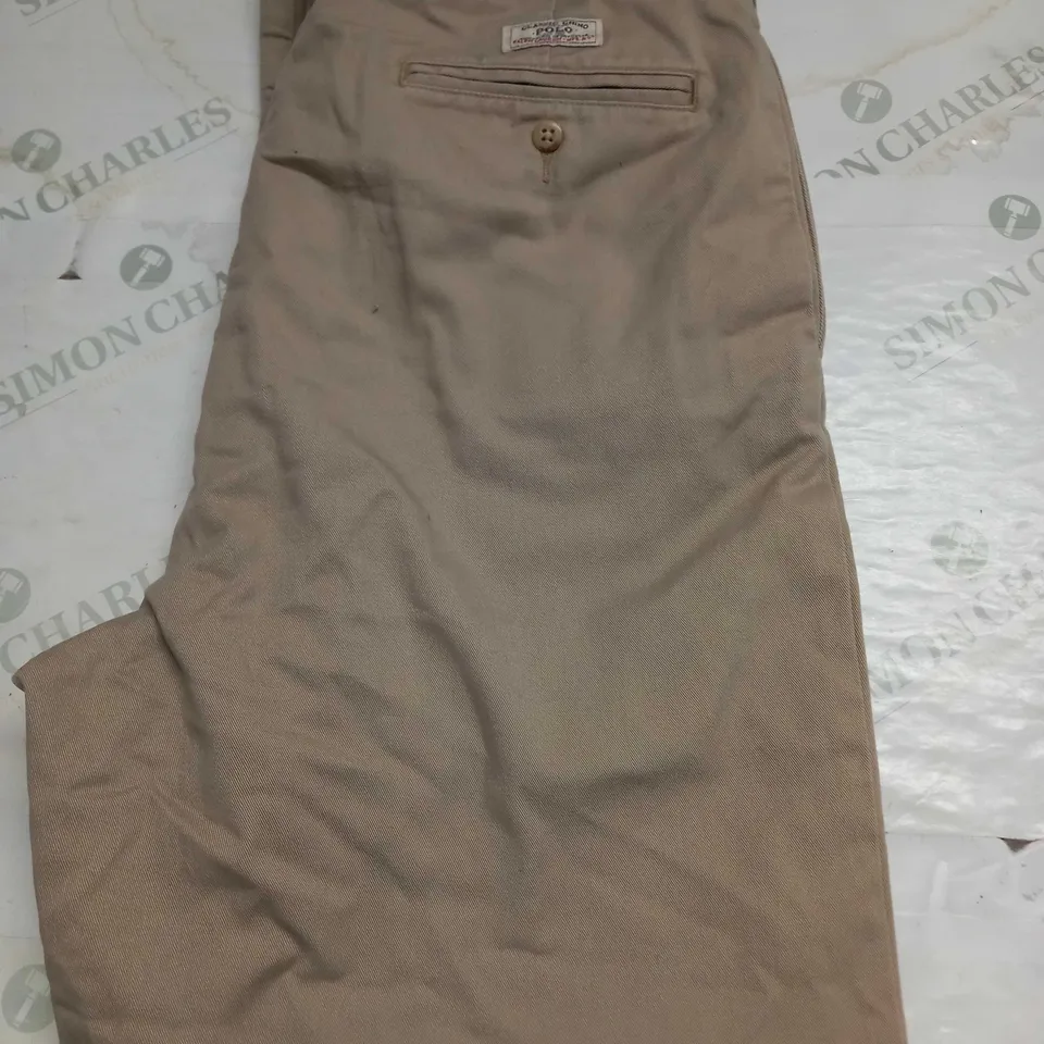 CLASSIC POLO RALPH LAUREN BIEGE CHINO TROUSERS SIZE UNSPECIFIED