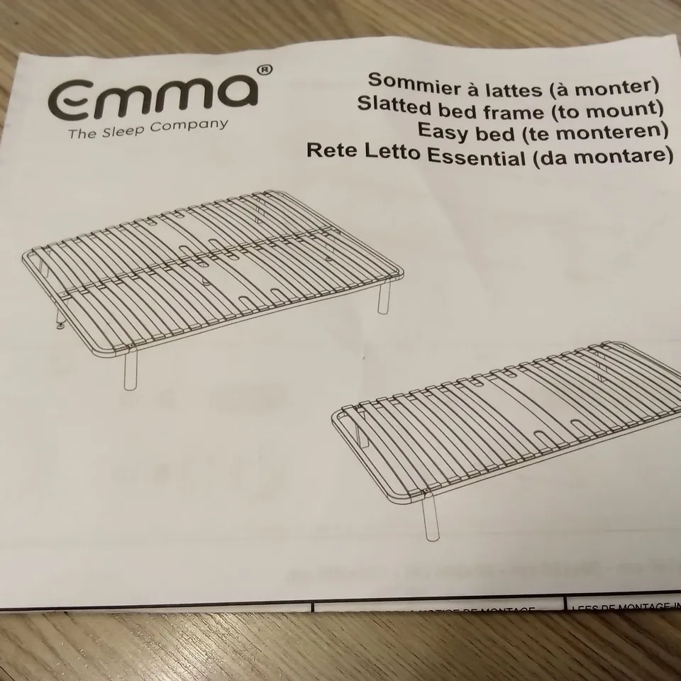 BRAND NEW BOXED EMMA SLATTED BED FRAME - 135 X 190 DOUBLE (1 BOX)