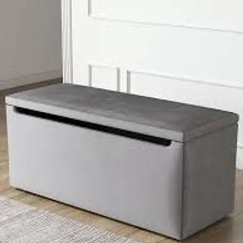 BOXED NOVA FABRIC OTTOMAN - CHARCOAL (1 BOX)