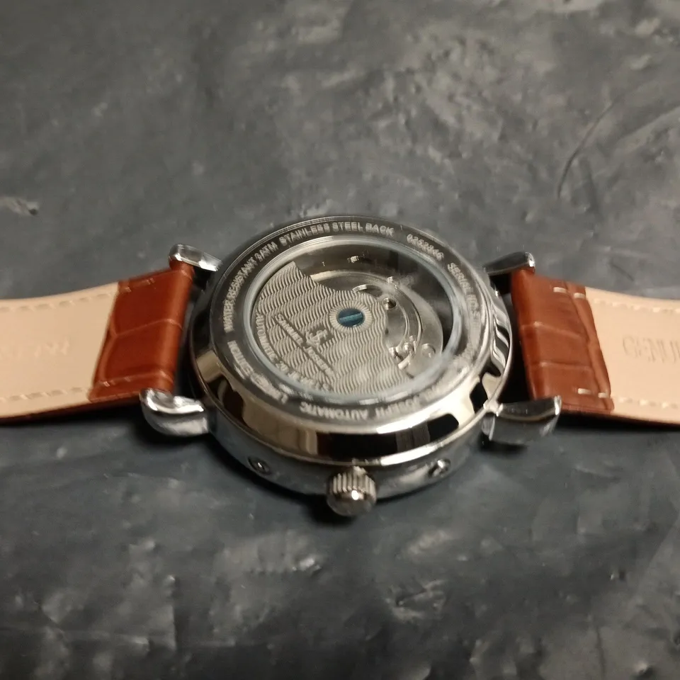 SAMUEL JOSEPH ATOMATIC WRISTWATCH – SILVER/BROWN