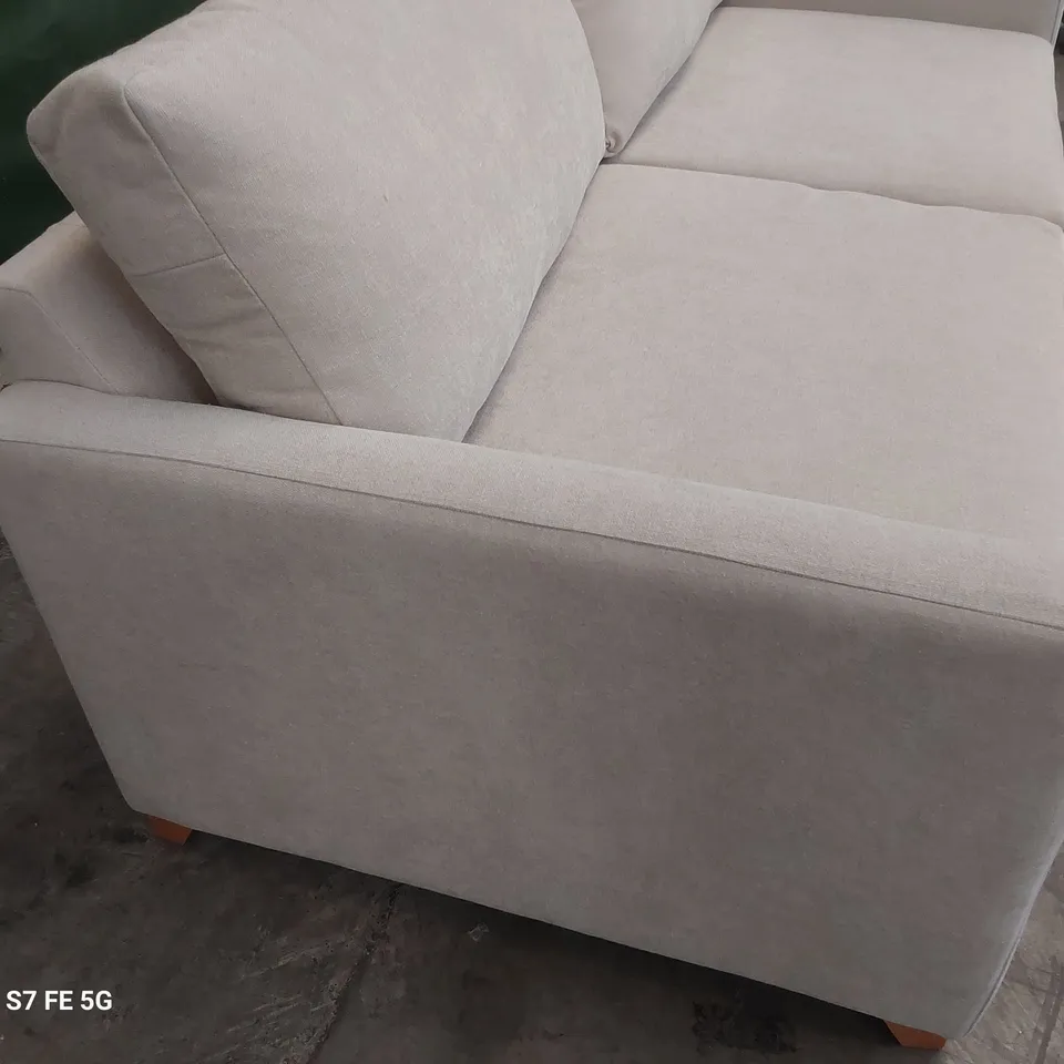 DESIGNER FOXHAM THRE3 SEATER METAL ACTION SOFABED NATURAL FABRIC 