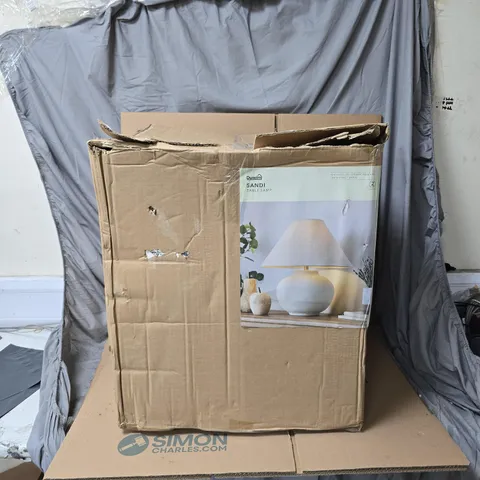 DUNELM MILL SANDI CERAMIC TABLE LAMP XL NATURAL BOXED