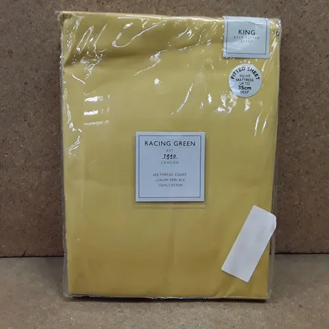 BRAND NEW RACING GREEN KINGSIZE DEEP FITTED SHEET - ORCHE