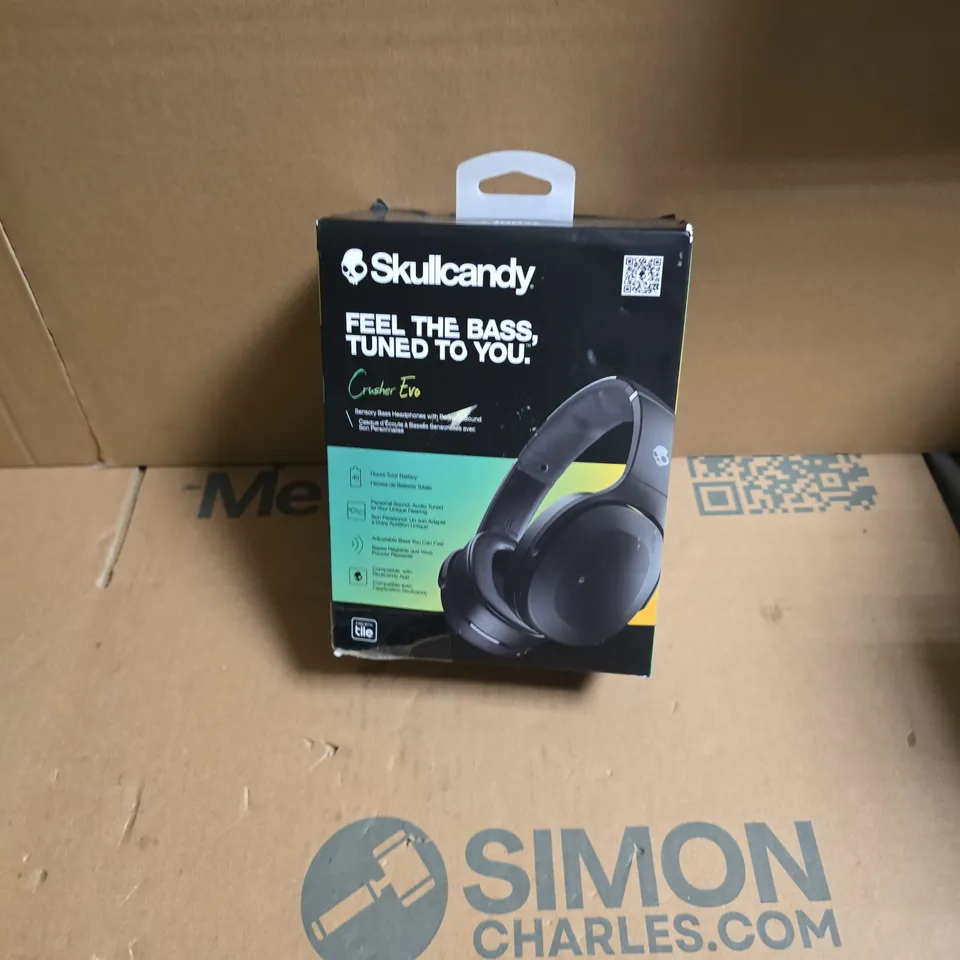 SKULLCANDY CRUSHER EVO WIRELESS HEADPHONES – BLACK, BOXED
