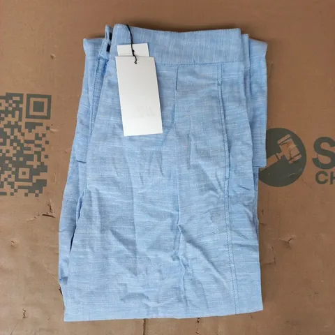 ZARA LINEN TROUSERS IN BLUE SIZE LARGE