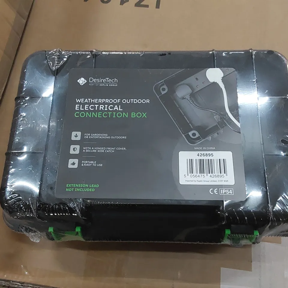 BOXED DESIRETECH WEATHERPROOF OUTDOOR ELECTRICAL CONNECTION BOX