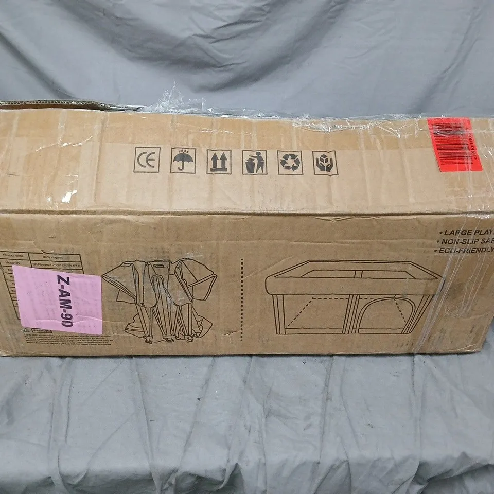 LARGE BABY PLAYPEN 120 X 120 OXFORD CLOTH, PLASTIC AND STEEL PIPE