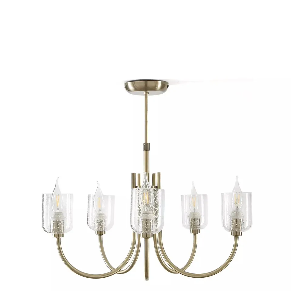 STOWE 5 LIGHT CEILING PENDANT - ANTIQUE BRASS