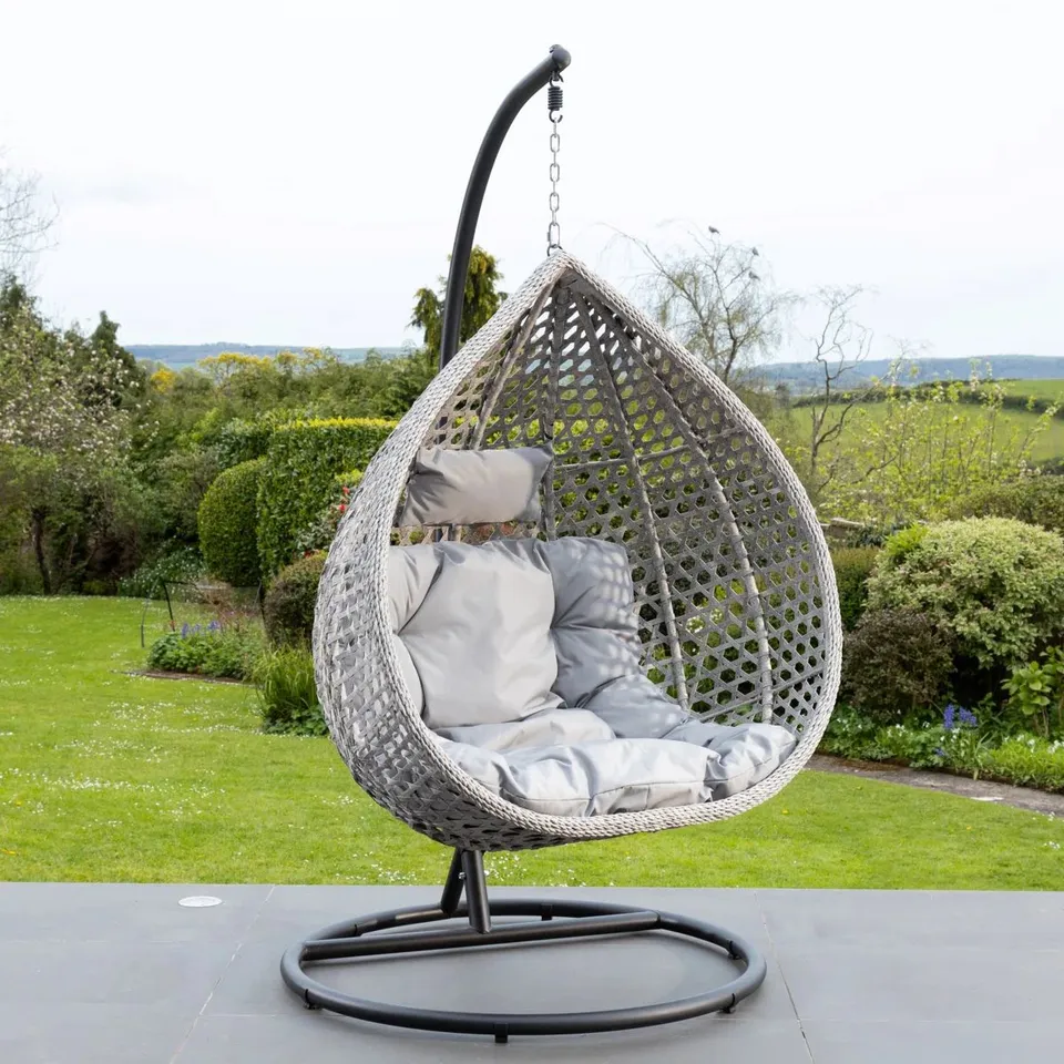 ULSTER EGG CHAIR WITH STAND EGG PART MISSING, STAND AND CUSHIONS ONLY (3 BOXES)