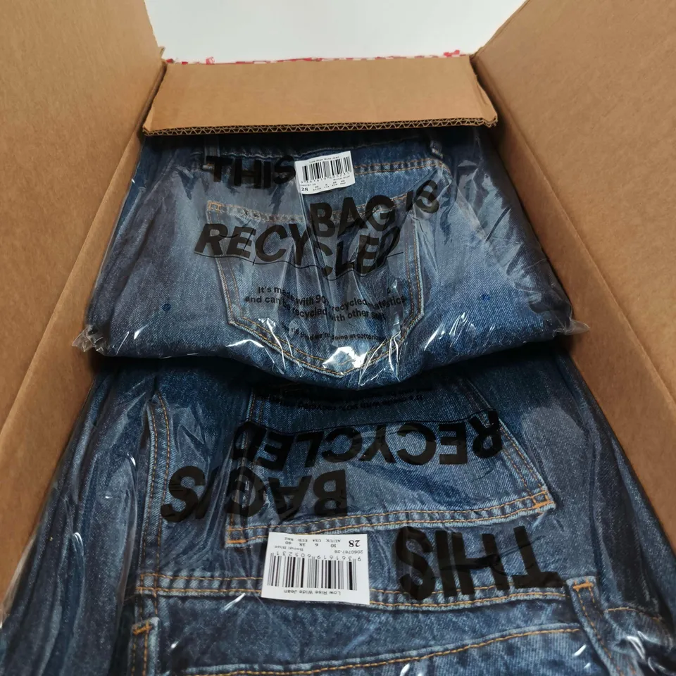 BOX OF 10 LOW RISE WIDE JEANS BONDI BLUE SIZE 10