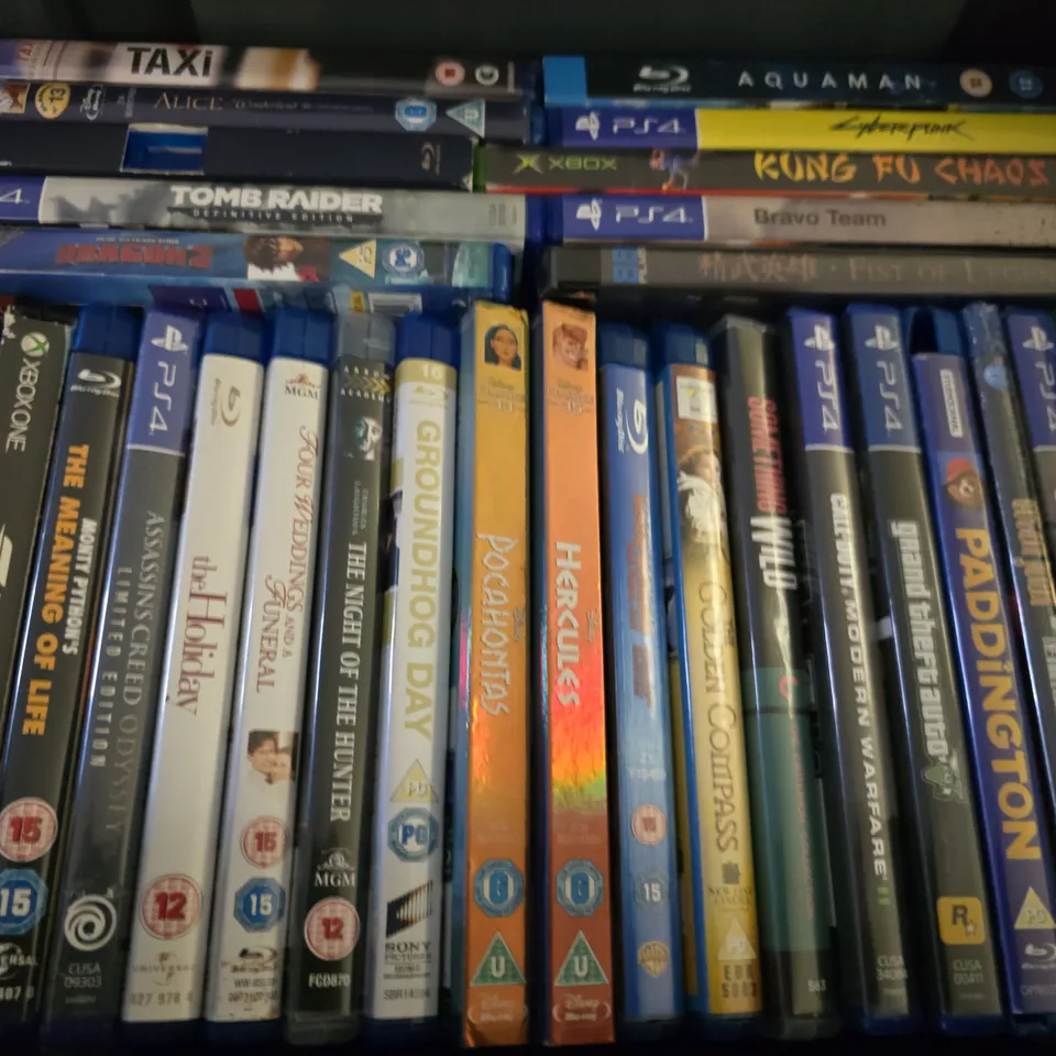 TOTE OF APPROXIMATELY 15 ASSORTED VIDEO GAMES TO INCLUDE - PS4 CALL OF DUTY BLACK OPS IIII , PS4 RED DEAD REDEMPTION II ETC