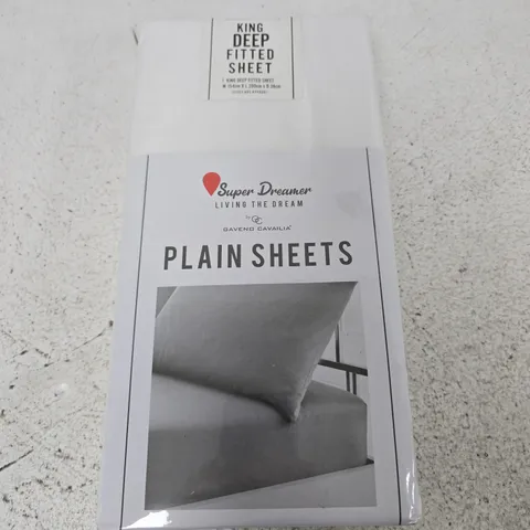 GAVENO CAVALIA KING DEEP FITTED SHEET – PLAIN SHEETS (KING SIZE)
