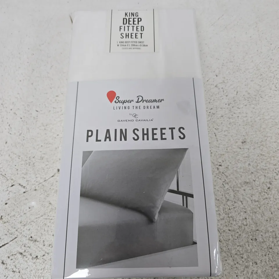 GAVENO CAVALIA KING DEEP FITTED SHEET – PLAIN SHEETS (KING SIZE)