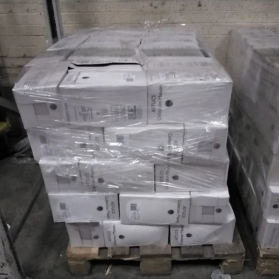 PALLET OF APPROXIMATELY 90 PACKS OF 44 BRAND NEW MAT VIOLET AUBERGINE ASTUCE COLLECTION MAISON TILES- EACH PACK COVERS APPROXIMATELY 1M² (TOTAL APPROX. 90 Sq.Metres)