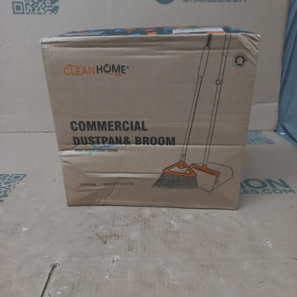 CLEAN HOME COMMERCIAL DUSTPAN & BROOM – BOXED