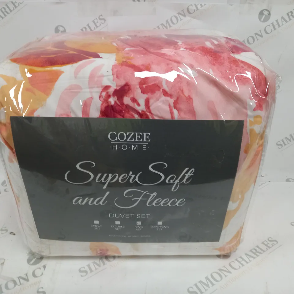 COZEE HOME SUPER SOFT AND FLEECE DUVET SET - KING