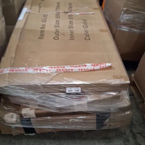 PALLET OF ASSORTED DESIGNER FURNITURE AND PARTS TO INCLUDE;