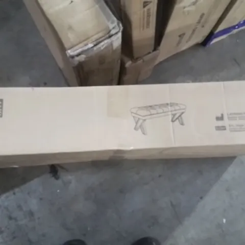 BOXED METAL UPHOLSTERED BENCH ZH1337