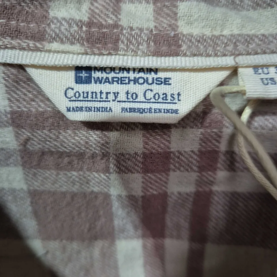 MOUNTAIN WAREHOUSE WILLOW BRUSHED FLANNEL SLIM FIT WOMEN'S SHIRT – BEIGE, UK 10 (EU 38, US 6)